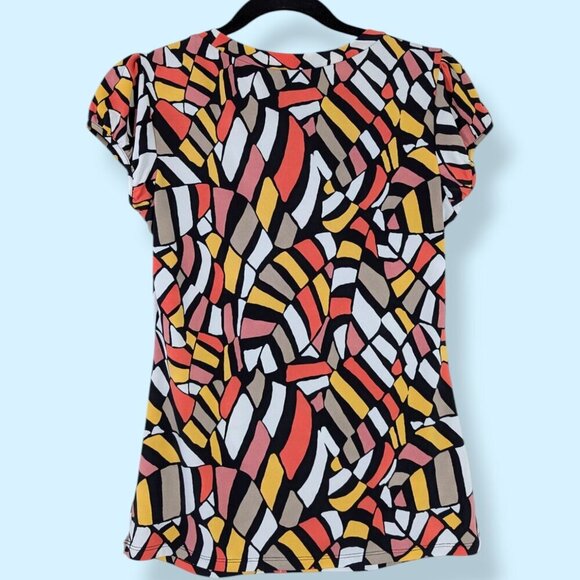 Worthington Colourful Abstract Top - Picture 5 of 6